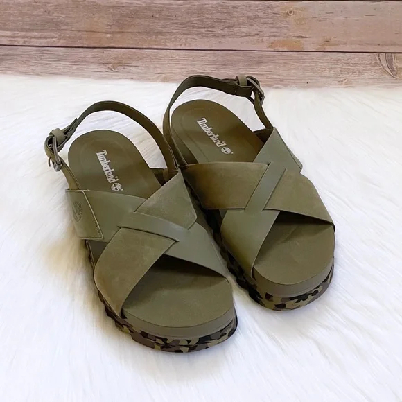 Timberland Women’s Santa Monica Sunrise Olive Sandals - Picture 6 of 8